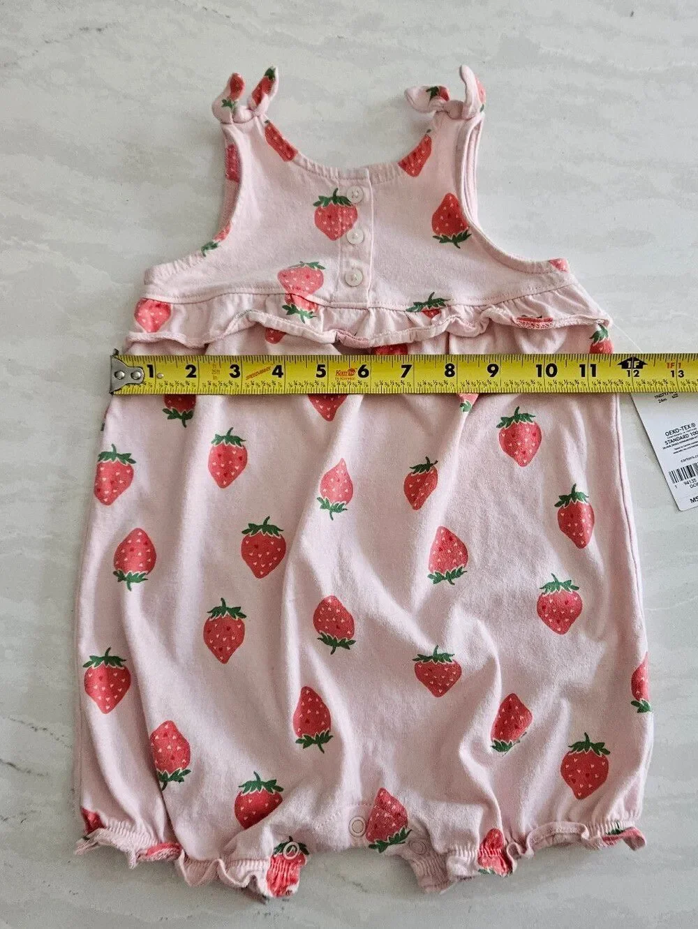 Carter's Light Pink Strawberry Print Romper Size 24M
